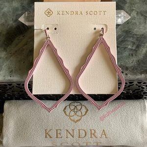 Sophee Open Drop Matte Lilac Earrings